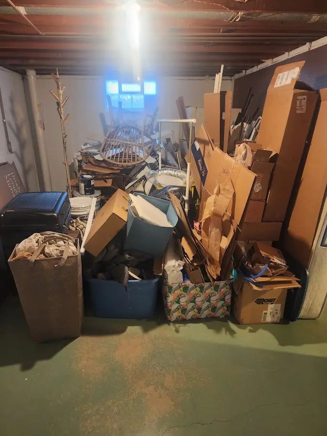 Roll-off dumpster container at job site for Cleanout Dumpster Rental in Loganville